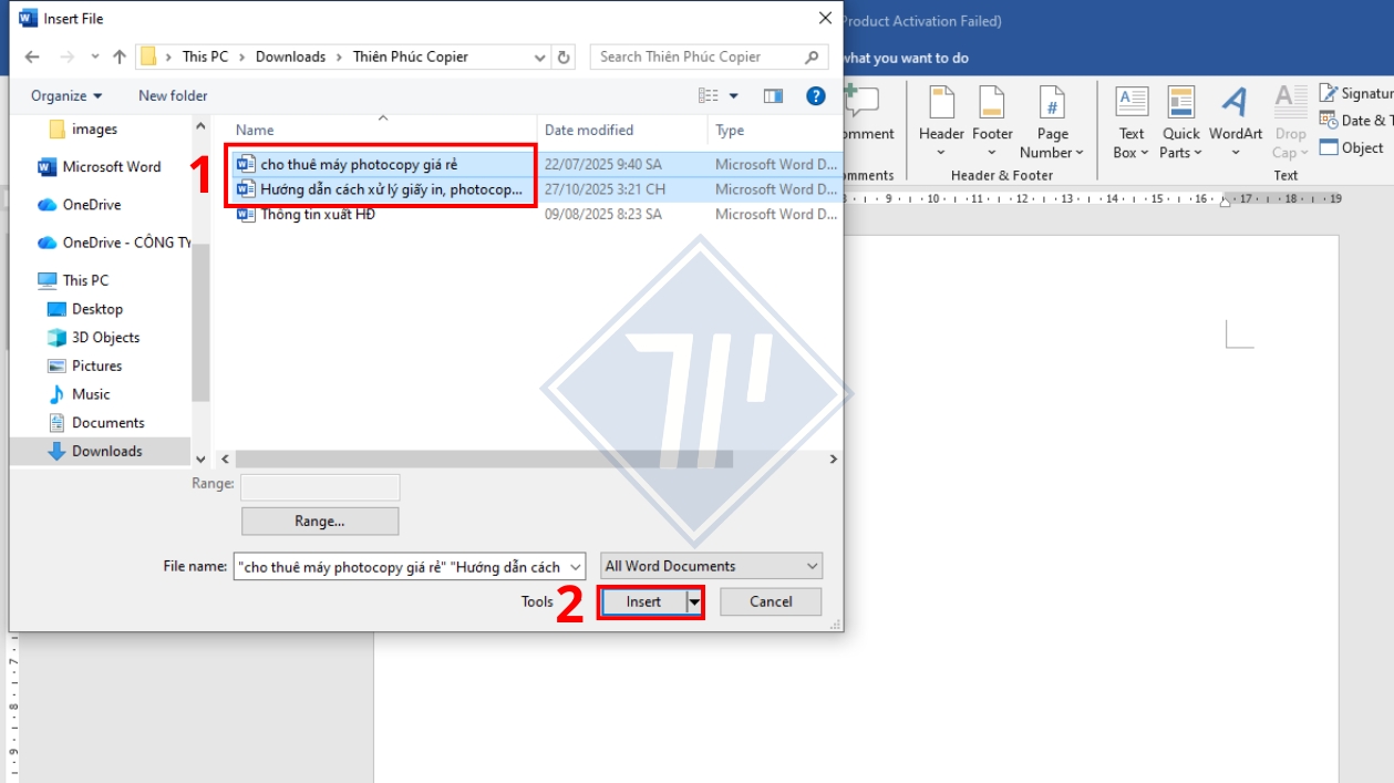Cách in nhiều file Word cùng lúc bằng cách gộp file