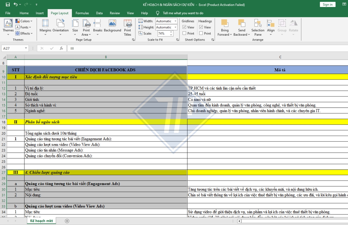 cách chọn vùng in trong excel 2007​