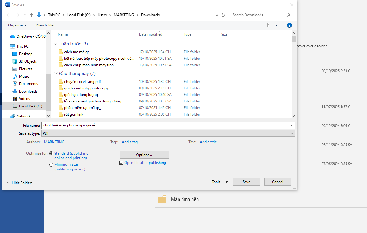 máy in không in được file word​