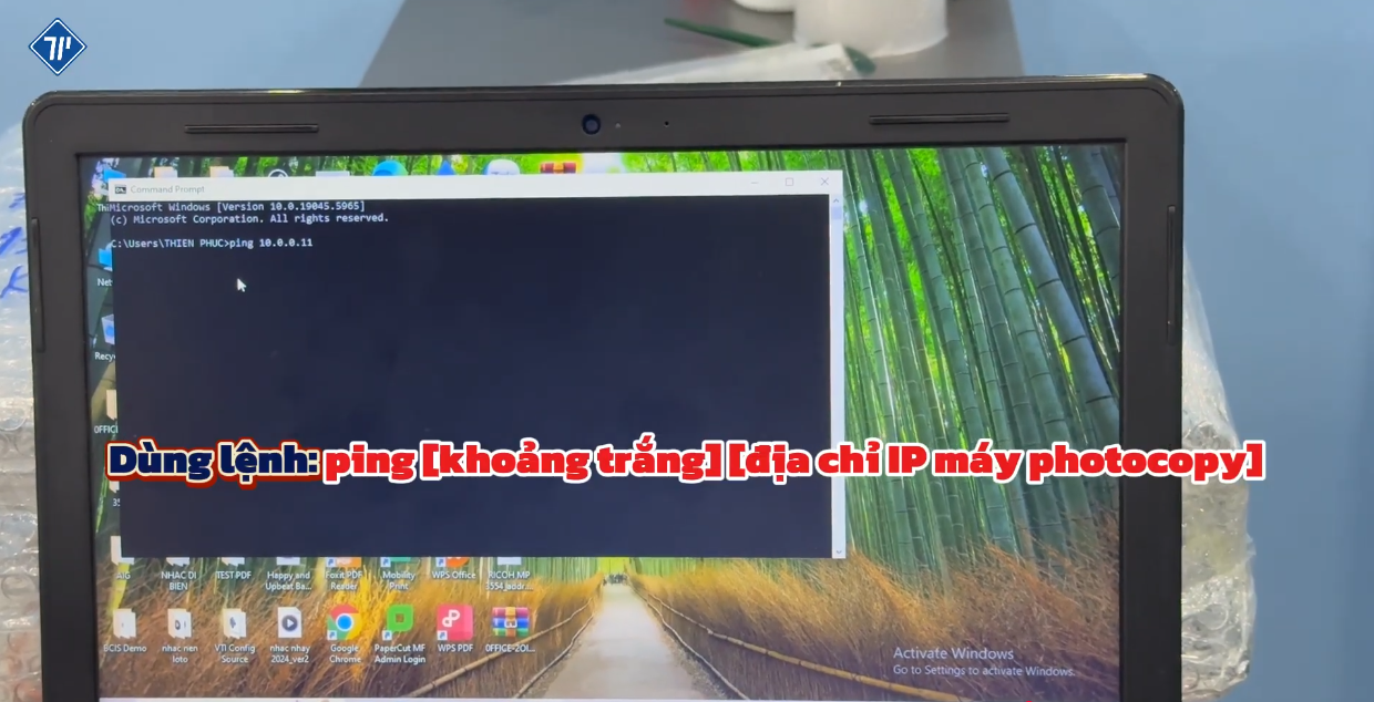 cách kết nối máy photocopy ricoh với máy tính laptop