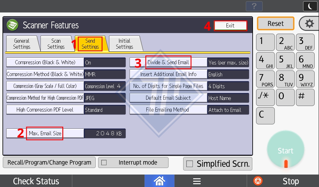 scan email bị giới hạn dung lượng