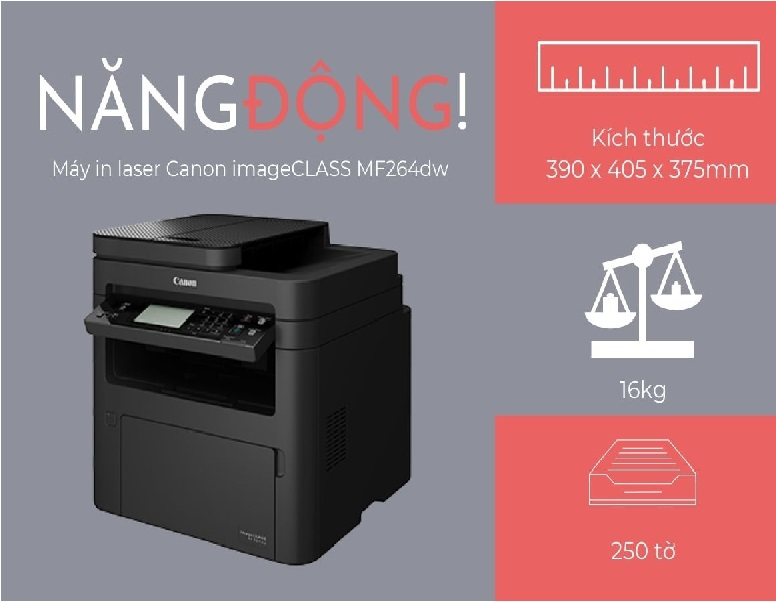 kích thước máy in văn phòng​