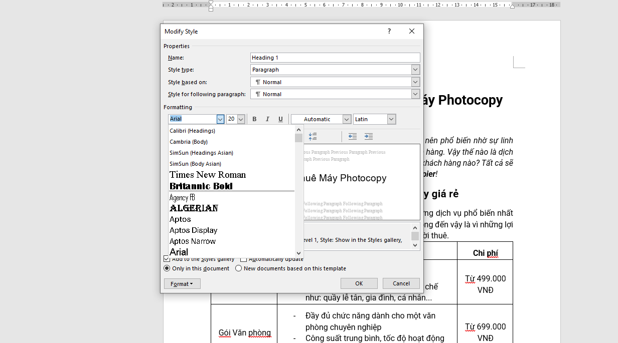 sửa lỗi sai phông chữ trong word​